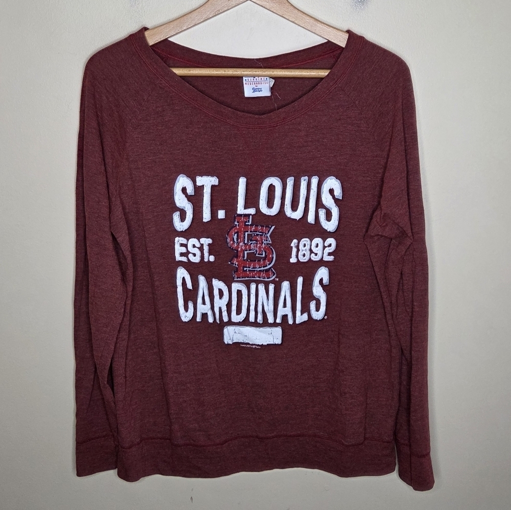 MLB Campus Lifestyle | St. Louis Cardinals Baseball Long Sleeve Tee Size Large